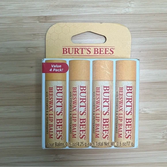 Burt's Bees Beeswax Lip Balm 4 Pack - Picture 3 of 9